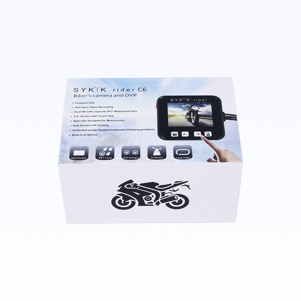 Motorcycle DVR Recording System With 2 Cameras Resolution 1080p