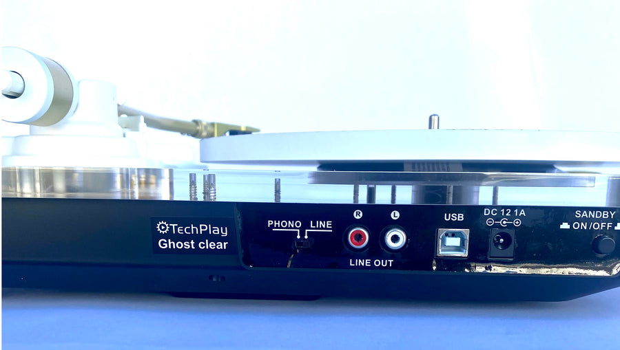 TechPlay Ghost , 2 Speed Belt Driven Turntable with Bluetooth Broadcast.