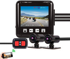 SRB6DUS Waterproof Motorcycle Dual 1080p Camera System with screen