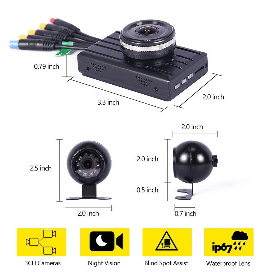 SRX2V, 3 camera system for cars trucks and RVs – SYKIK