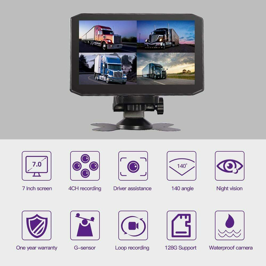 SRX7U , 4 camera system for truck and RV – SYKIK