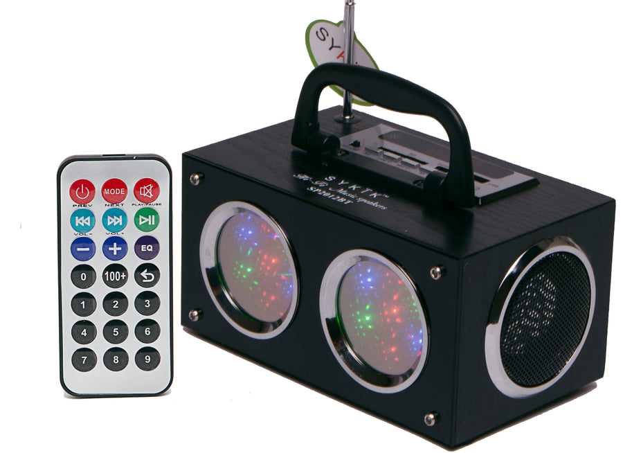 Mini Bluetooth Boom Box with Dancing Light Show SP2012BT - SYKIK