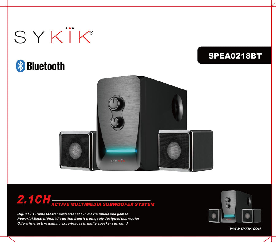 Wireless Bluetooth 2.1 Multi Media Speaker System SPEA0218BT - SYKIK